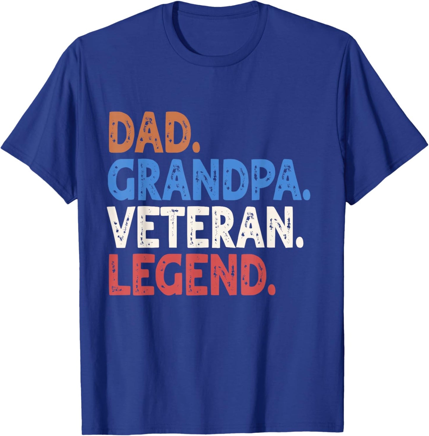 Dad Grandpa Veteran Legend, Funny Veterans Day Dad Gift T-Shirt - T-Shirt | Royal