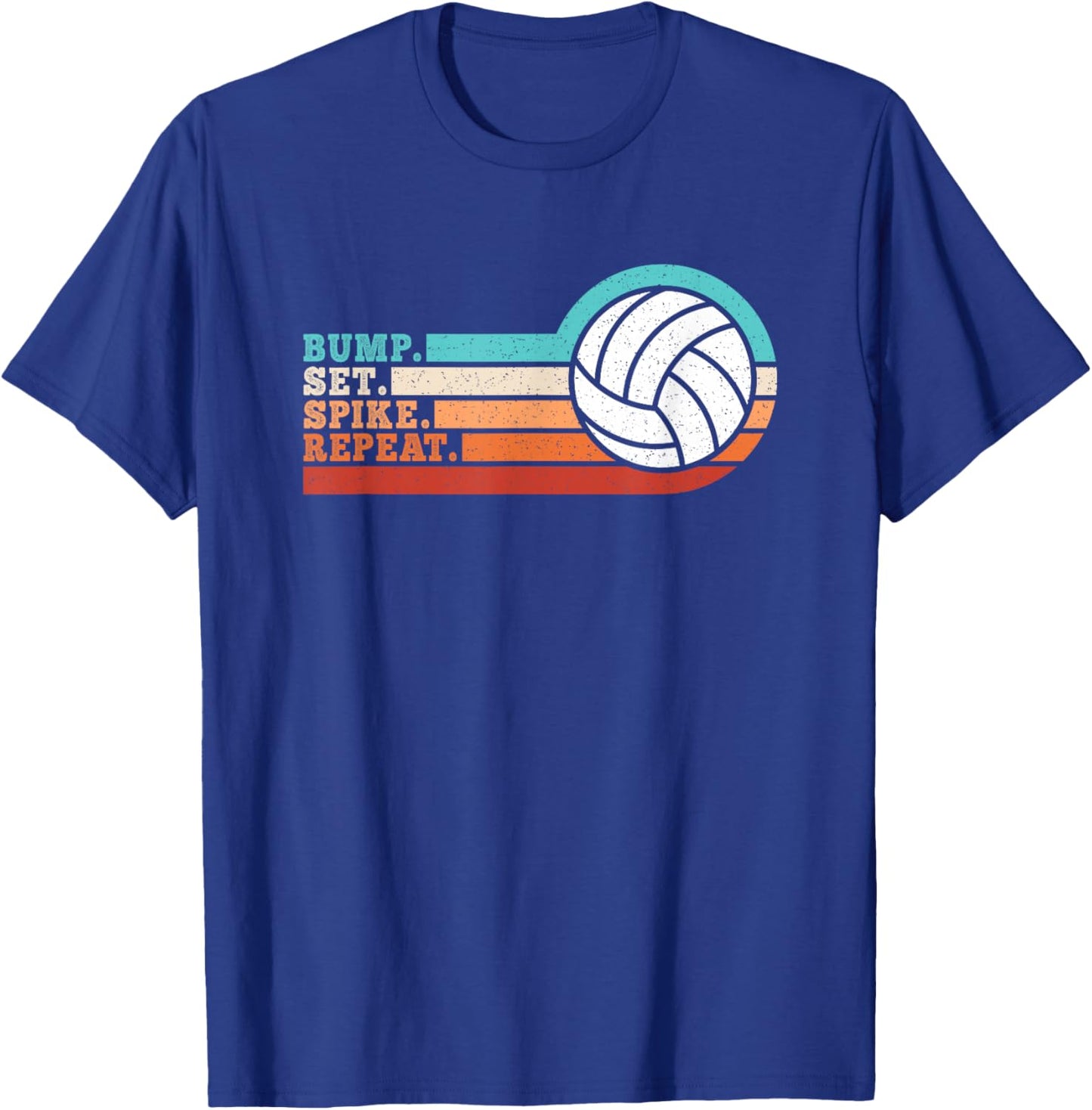 Bump Set Spike Repeat Volleyball Men Women Boys Girls Kids T-Shirt - T-Shirt | Royal