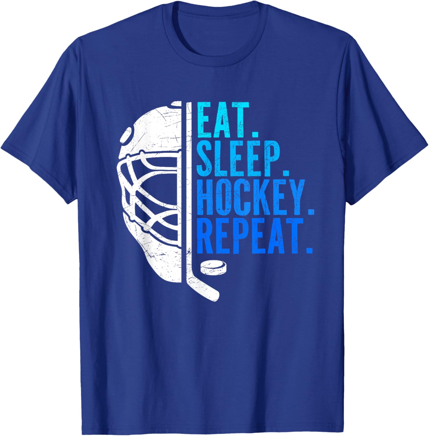 Eat Sleep Hockey Repeat Funny Boys Hockey Player T-Shirt - T-Shirt | Royal