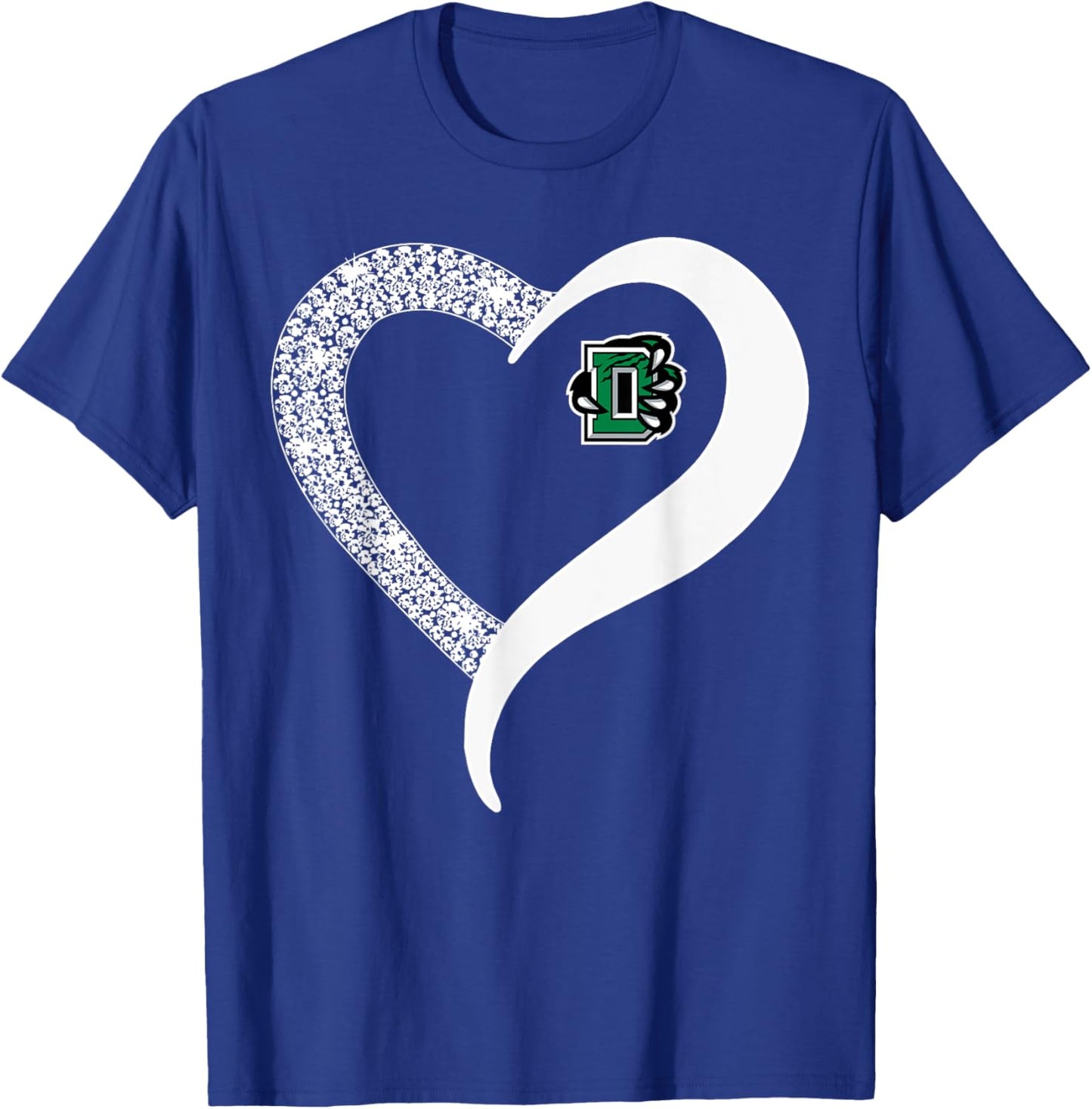 Derby Panthers Logo Diamond Heart HS T-Shirt - T-Shirt | Royal