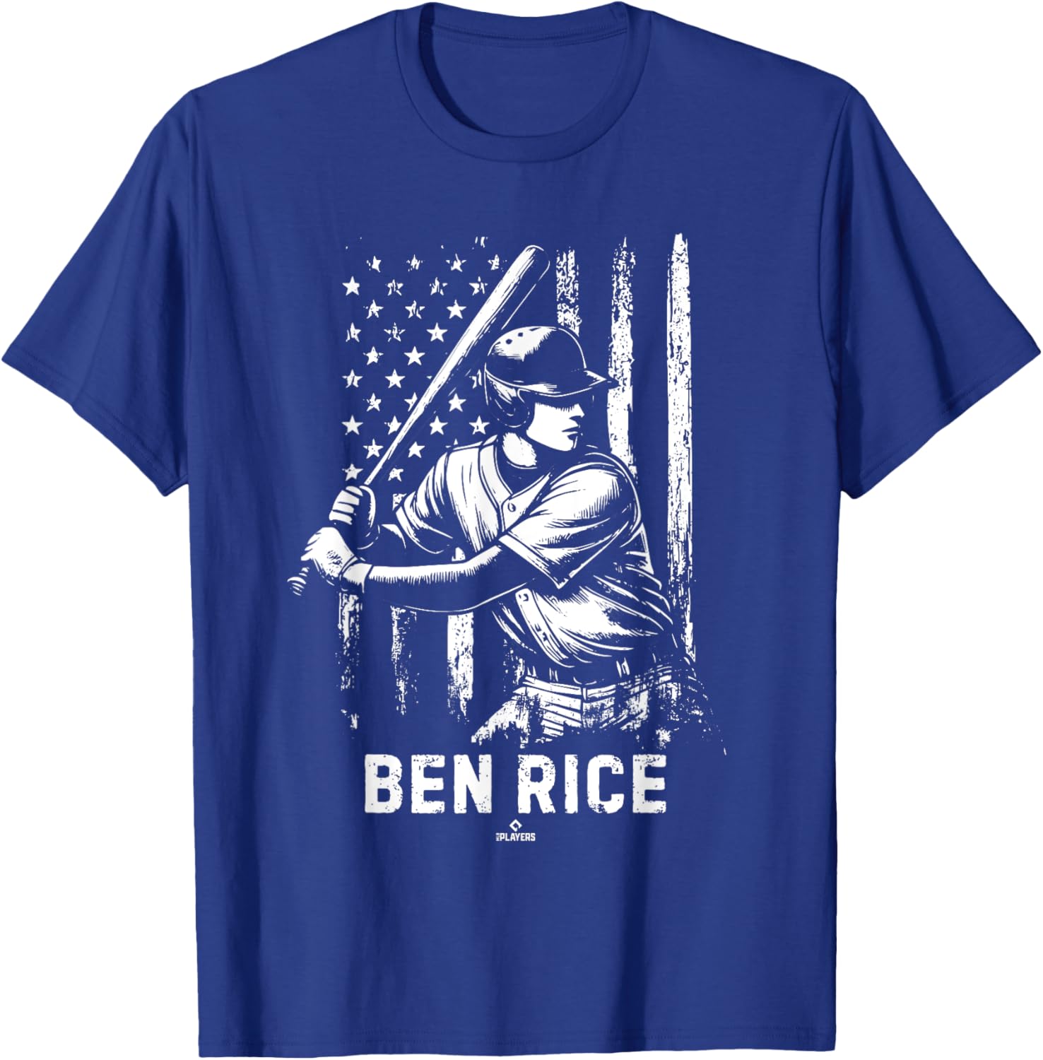 Player Illustration Flag Ben Rice Prospect Baseball Fan Gear T-Shirt - T-Shirt | Royal