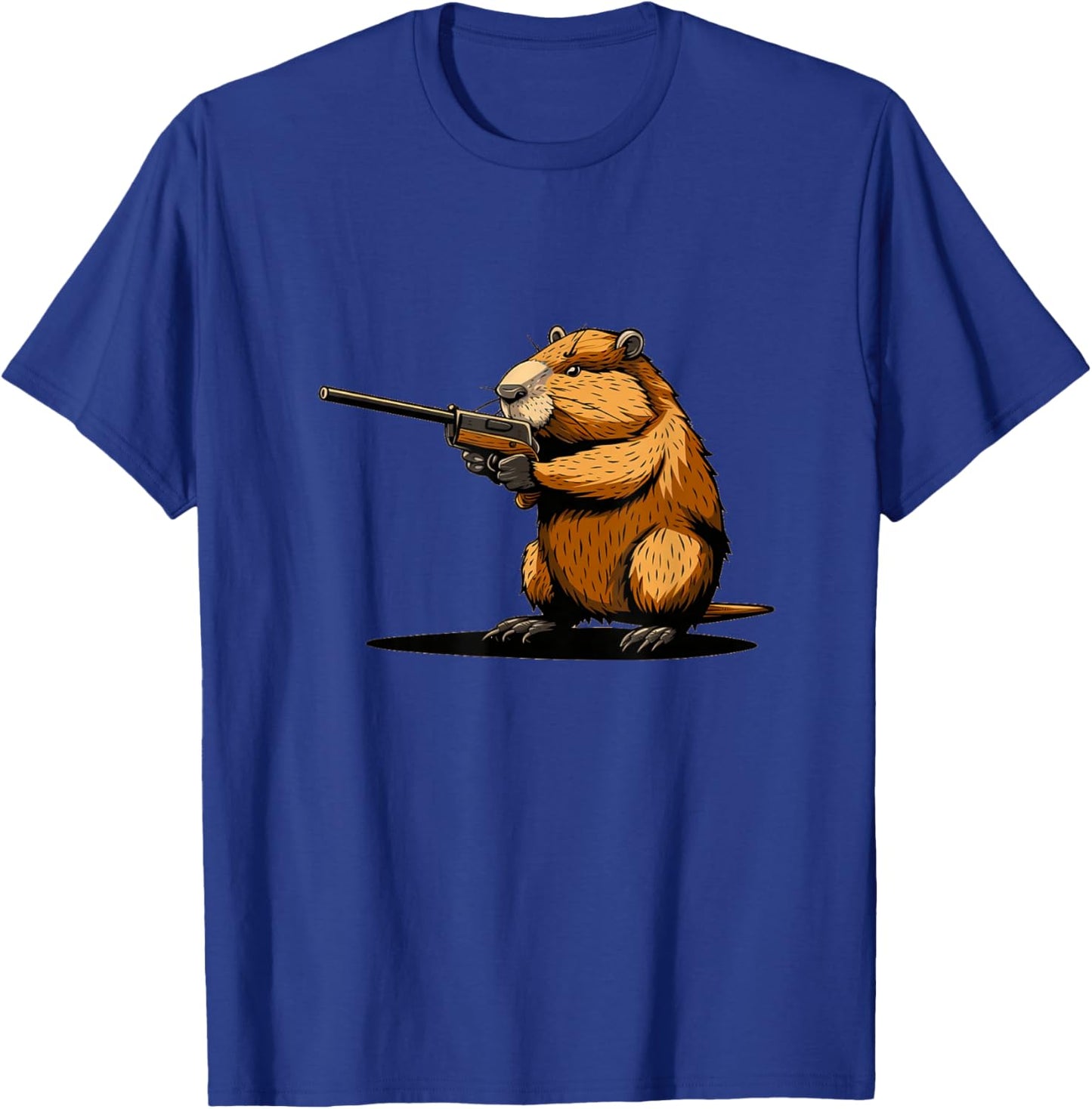 Cool Shotgun Beaver Outfit for Guns and Beavers Lovers T-Shirt - T-Shirt | Royal