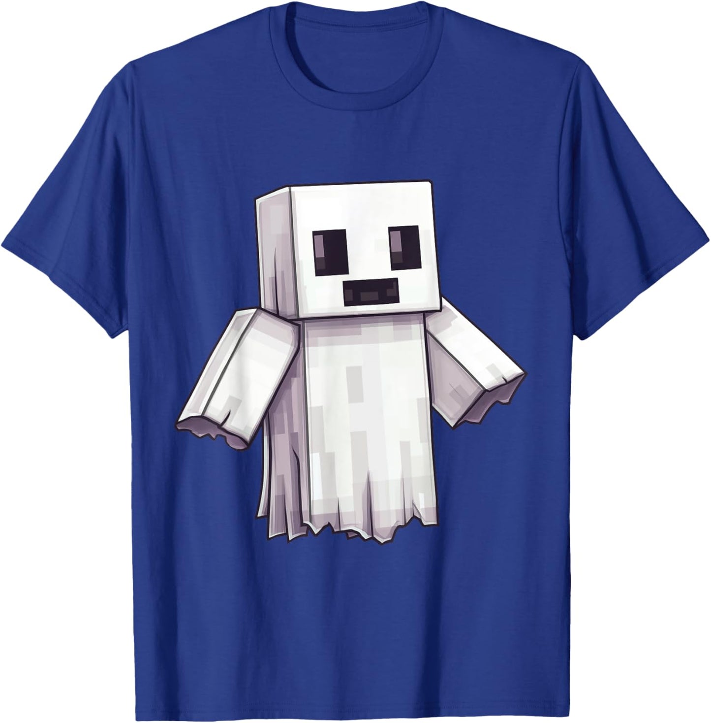 Ghost Video Gamer Pixel Halloween Matching Costume Men Kids T-Shirt - T-Shirt | Royal