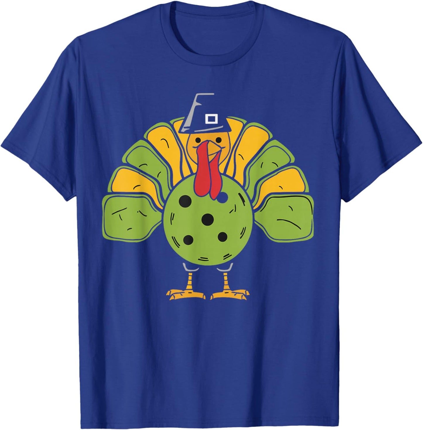 Funny Thanksgiving Turkey Pickleball Lovers T-Shirt - T-Shirt | Royal