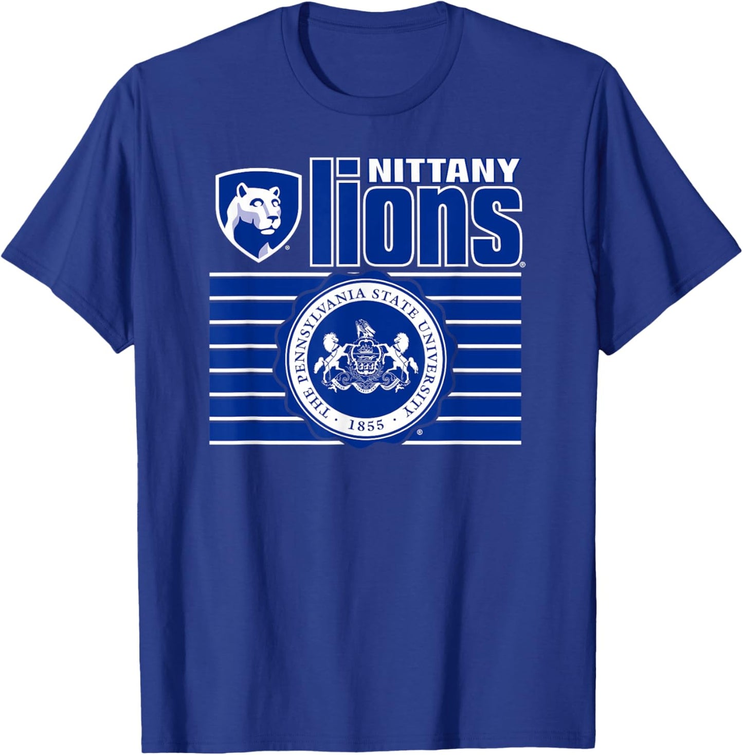 Penn State Nittany Lions Seal Stripe Officially Licensed T-Shirt - T-Shirt | Royal