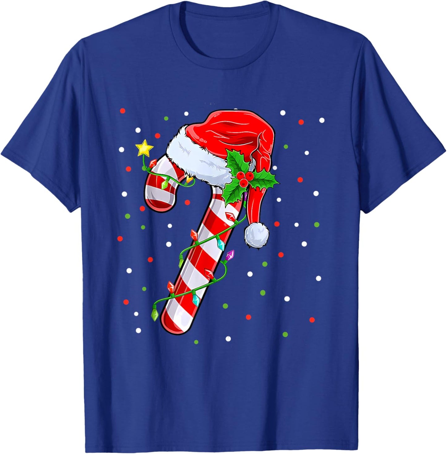 Candy Cane Crew Christmas Lights Family Matching Xmas Girls T-Shirt - T-Shirt | Royal
