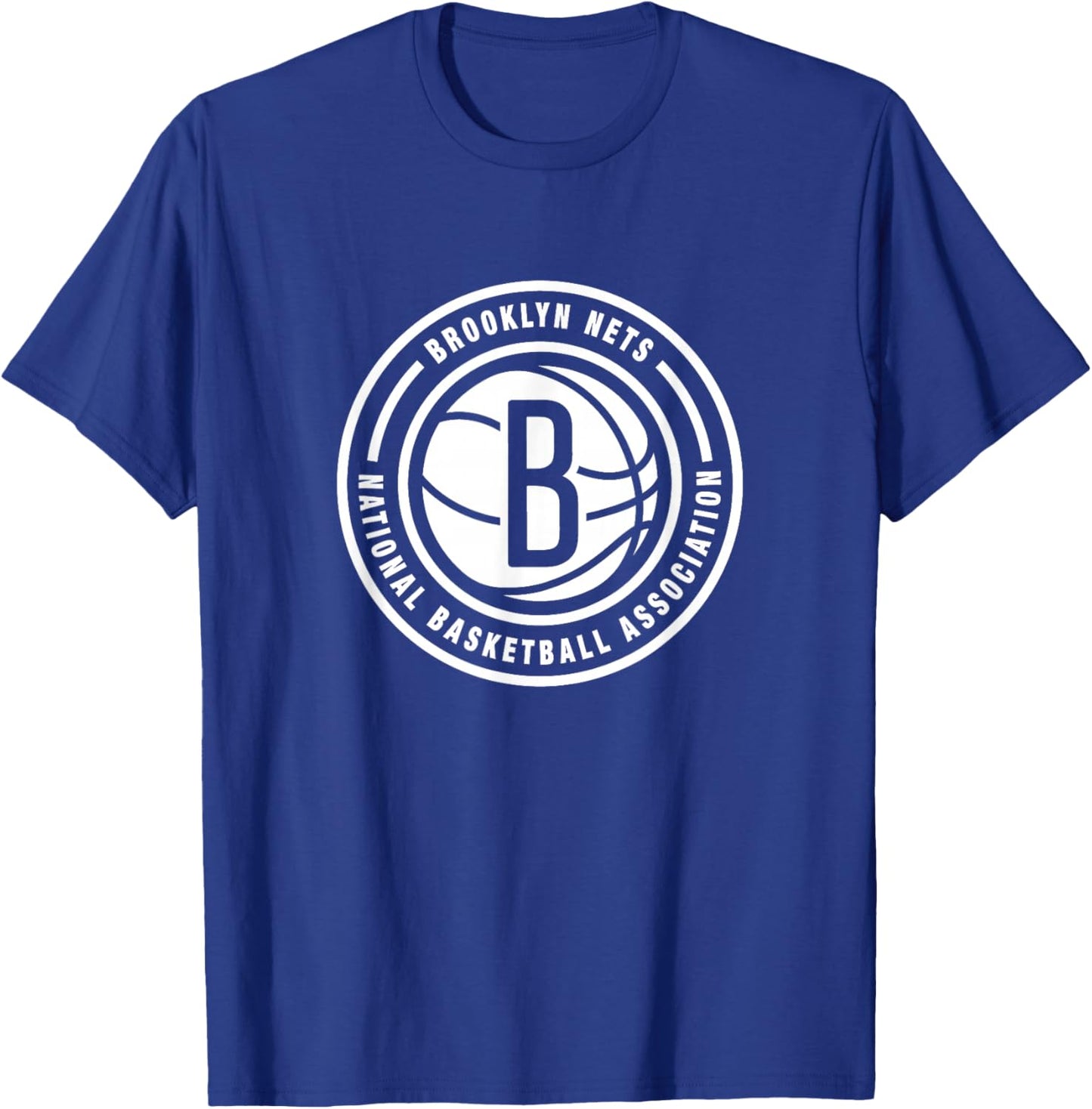 NBA - Brooklyn Nets Circle Logo Black T-Shirt - T-Shirt | Royal