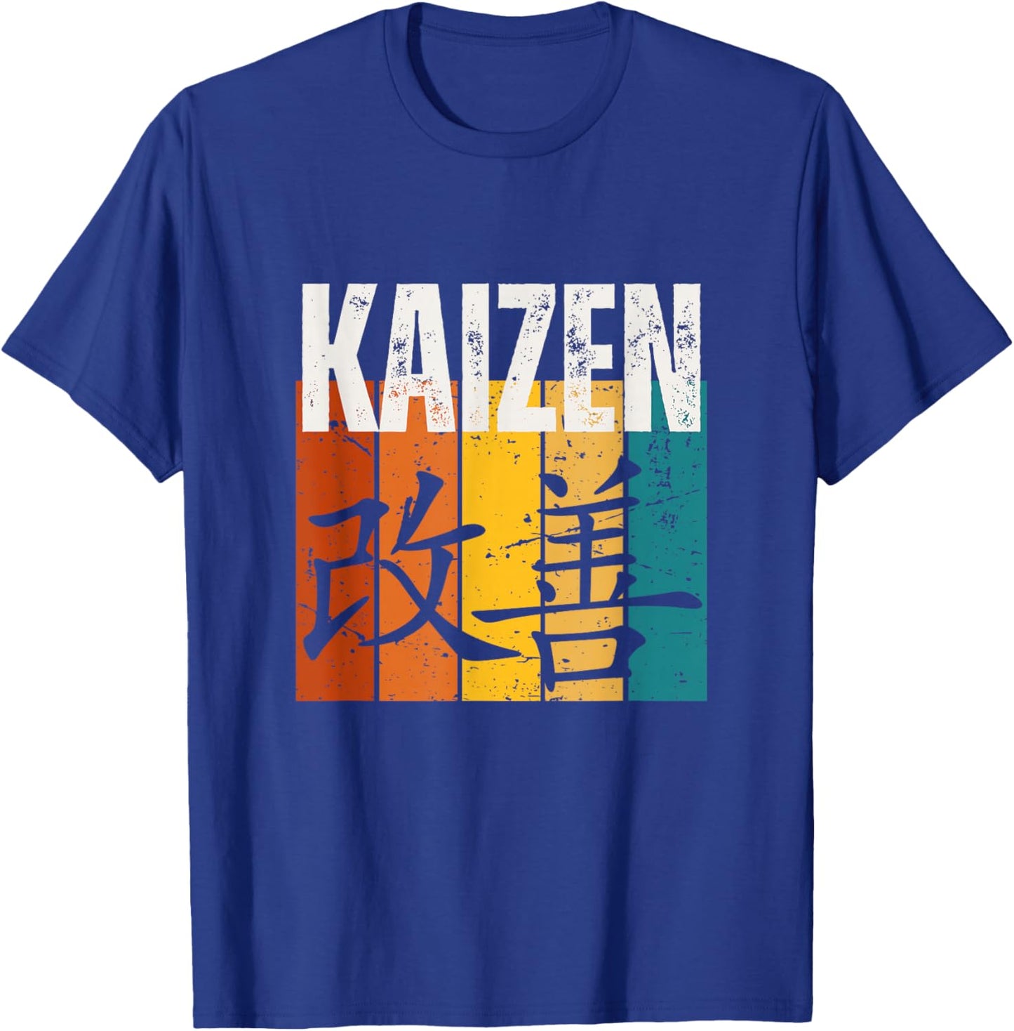 Kaizen Vintage Retro 70s Design Funny Japanese Kaizen T-Shirt - T-Shirt | Royal