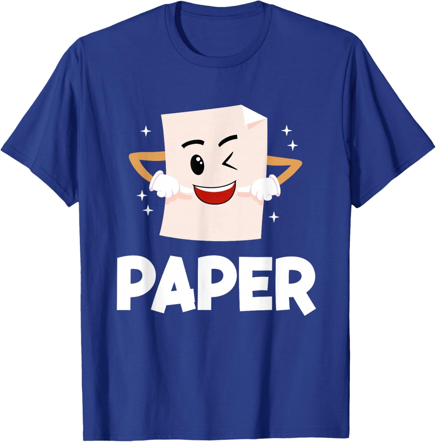 Rock Scissors Paper Halloween Costumes Funny Cute Paper T-Shirt - T-Shirt | Royal