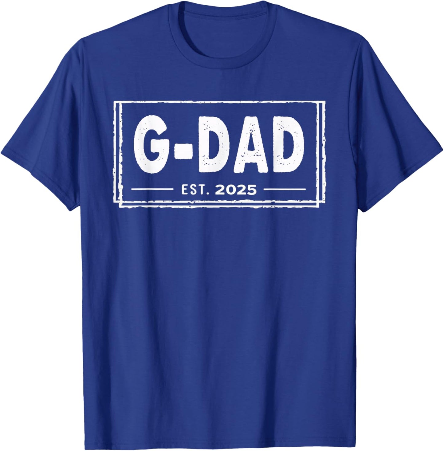 Vintage Grandpa 2025 Promoted to G-Dad Est 2025 Men T-Shirt - T-Shirt | Royal