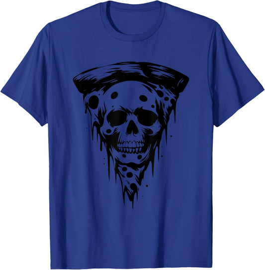 Pizza Skull - Creepy Skeleton Pizza Halloween Lover T-Shirt - T-Shirt | Royal