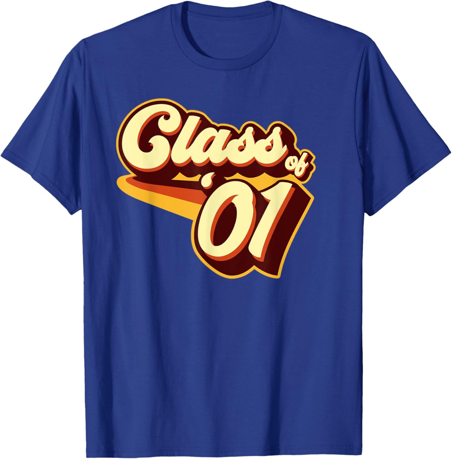 Class of 01 Reunion Retro 2001 T-Shirt - T-Shirt | Royal