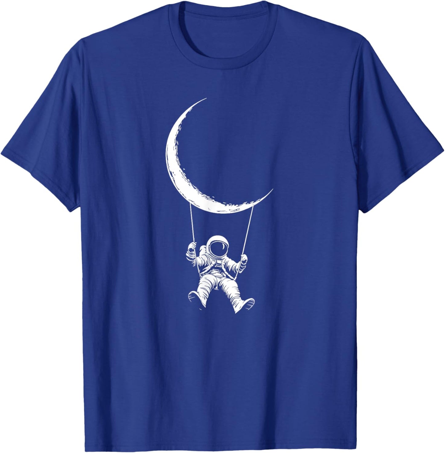 Funny Moon Swing Astronaut T-Shirt - T-Shirt | Royal