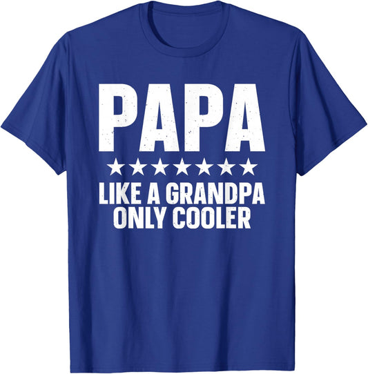 Funny Papa Art For Grandpa From Grandkids Father's Day Papa T-Shirt - T-Shirt | Royal