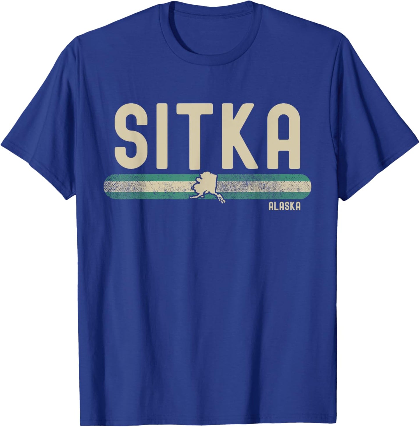 Sitka AK | Alaska | Travel & 80s Style T-Shirt - T-Shirt | Royal