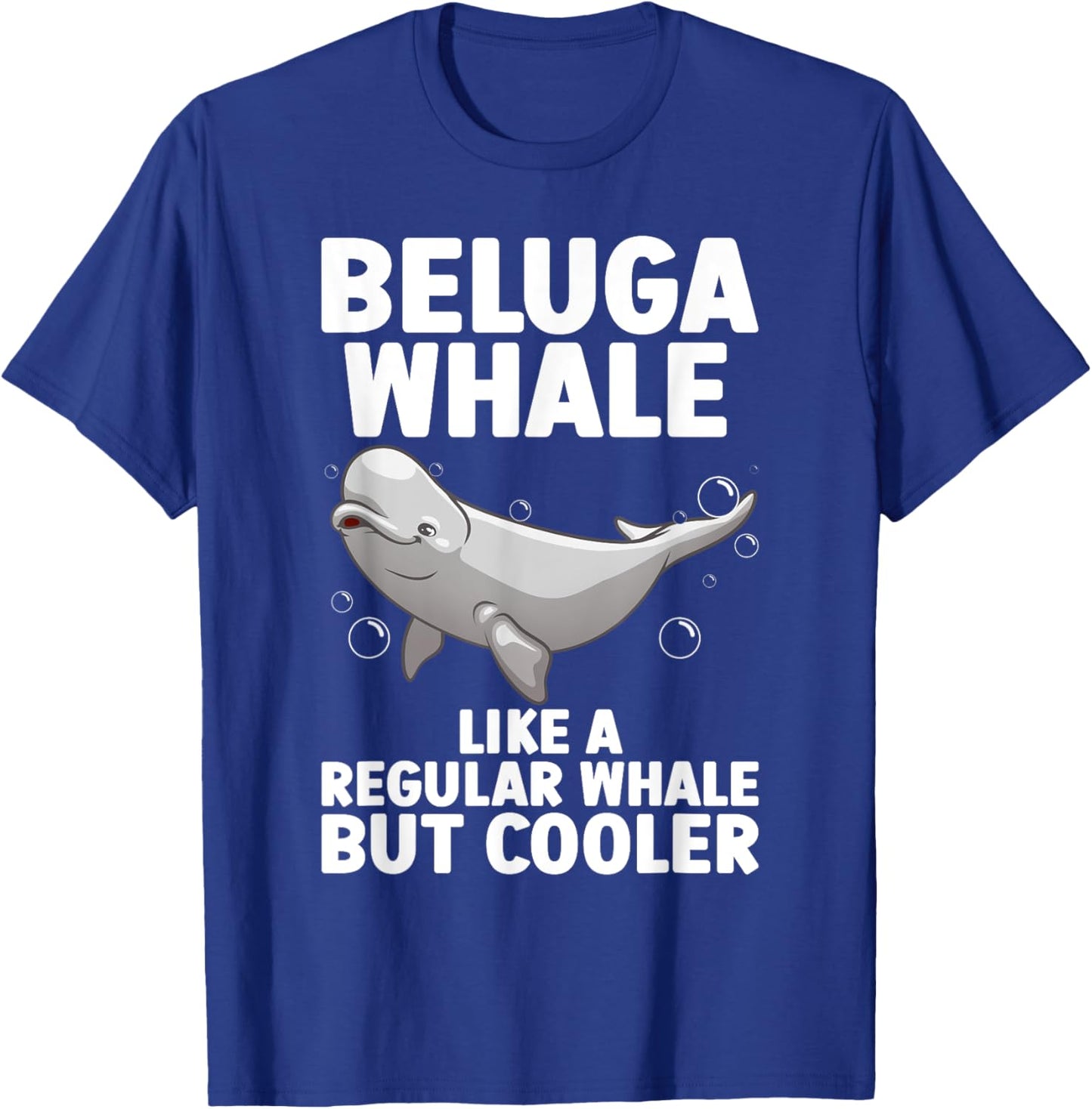 Funny Beluga Whale Art Women Kid Toddler Whale Lover T-Shirt - T-Shirt | Royal