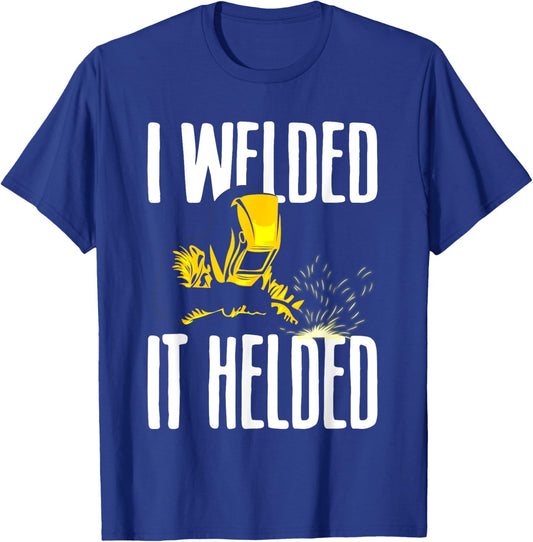 Unique Welding Art Women TIG & MIG Welder Welding T-Shirt - T-Shirt | Royal