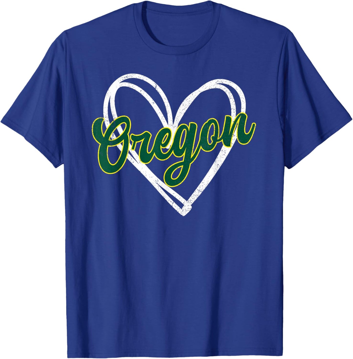 Retro Oregon Heart Vintage Retro Man Woman Kid Girl T-Shirt - T-Shirt | Royal