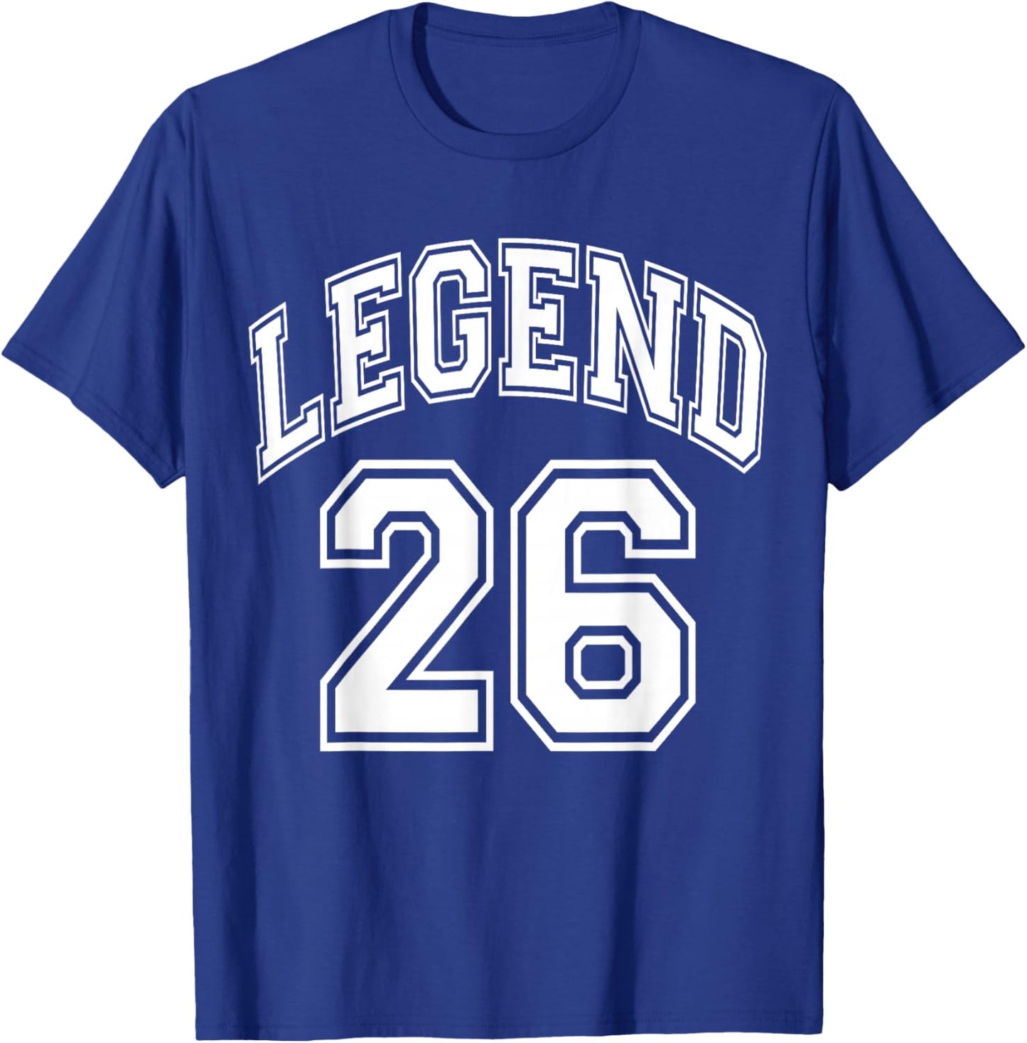 Legend 26 Years Old Number Team 26th Birthday T-Shirt - T-Shirt | Royal