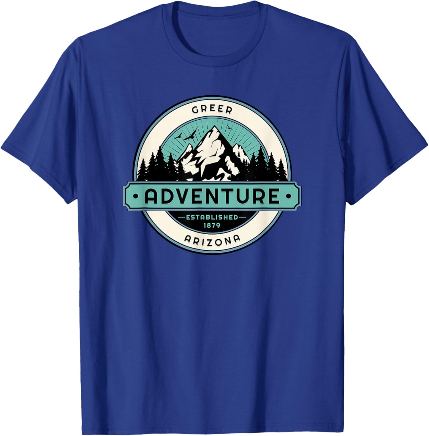 Greer Arizona Mountains Established 1879 T-Shirt - T-Shirt | Royal