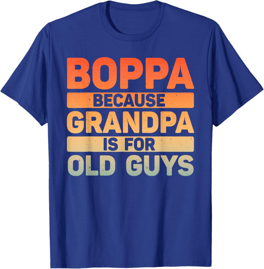 Boppa Design For Grandpa From Grandkids Father's Day Boppa T-Shirt - T-Shirt | Royal
