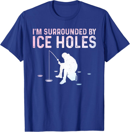 Funny Ice Fishing Novelty Women Ice Fishing Lover T-Shirt - T-Shirt | Royal