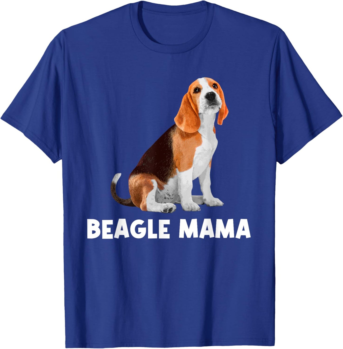 Beagle Gift Beagle Lover Dog Accessories & Stuff Women's Beagle Mama Art Black Small Classic Fit Short Sleeve Pull On 1 Count T-Shirt - T-Shirt | Royal