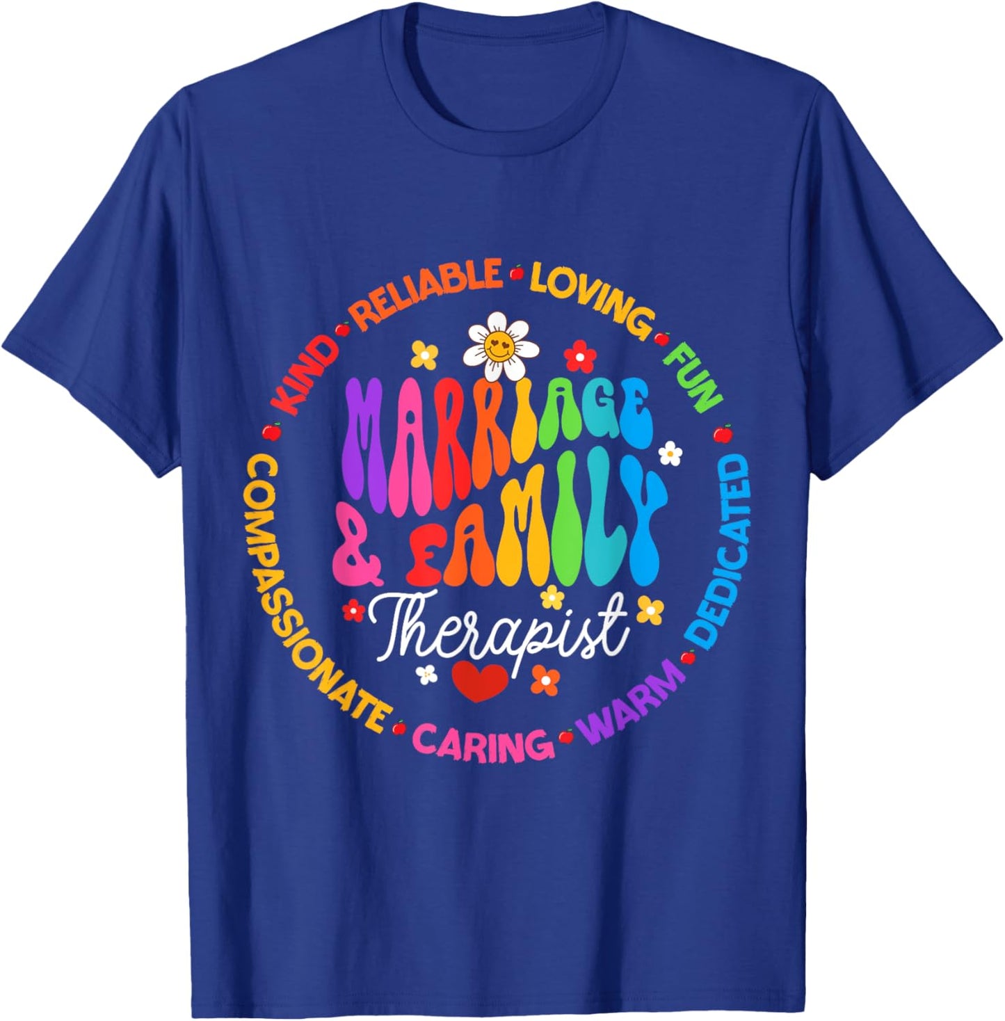 Groovy Marriage & Family Therapist Therapy LMFT Appreciation T-Shirt - T-Shirt | Royal