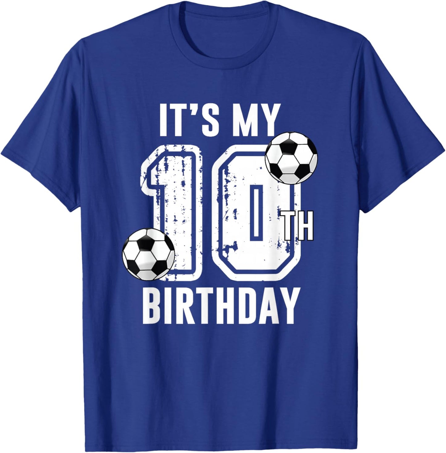 It's My 10th Birthday Soccer Player 10th Birthday Player T-Shirt - T-Shirt | Royal