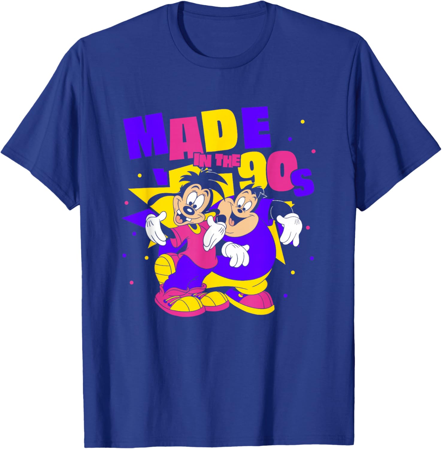 Disney A Goofy Movie Max P.J Made In The 90's Retro Logo T-Shirt - T-Shirt | Royal
