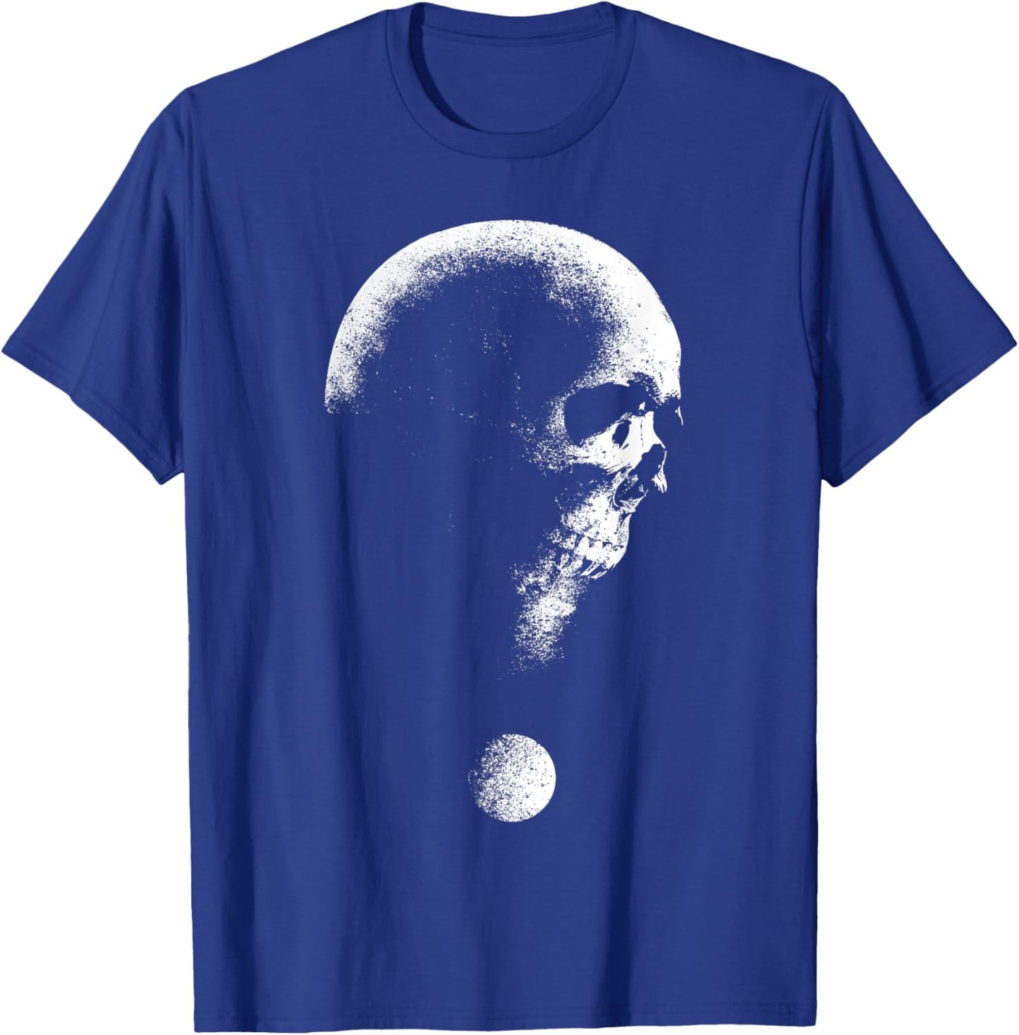 Skull Question Mark Horror Halloween Costume Trick Or Treat T-Shirt - T-Shirt | Royal