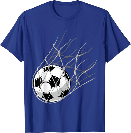 Soccer Ball Goal Funny Player Sports Game Boys Girls Outfit T-Shirt - T-Shirt | Royal