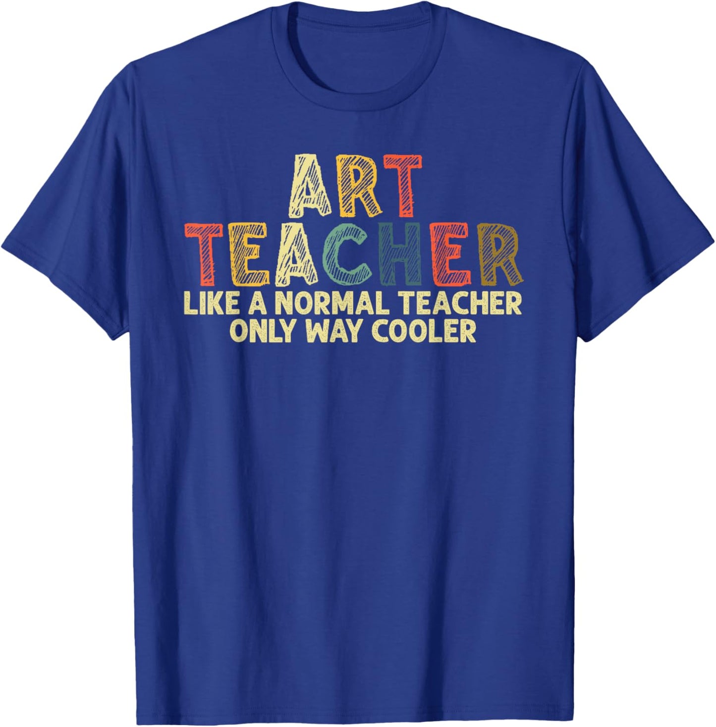 Art Teacher Design Women Artist Teaching Art School T-Shirt - T-Shirt | Royal