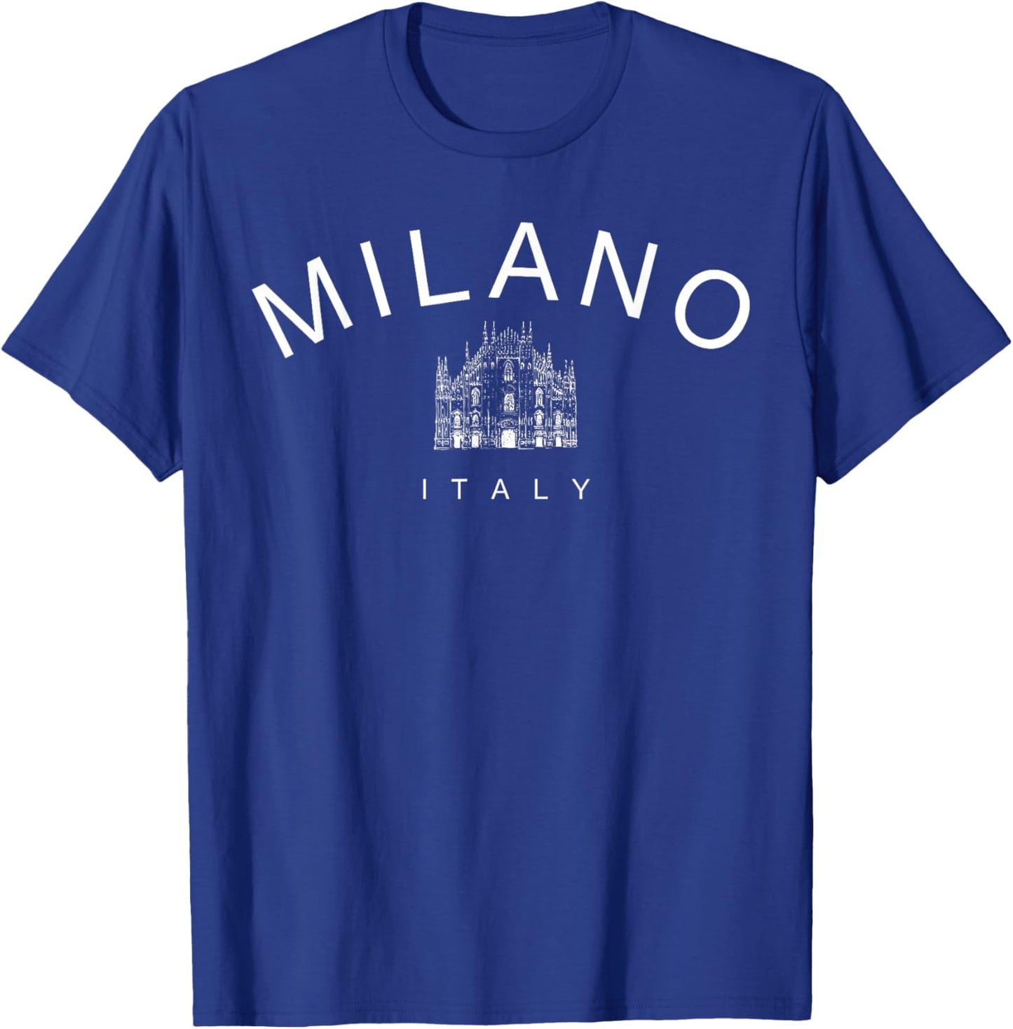 Milano Italy Lettering Typography T-Shirt - T-Shirt | Royal