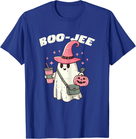 Boo-Jee Ghost Funny Halloween Women Girls Kids Teens T-Shirt - T-Shirt | Royal