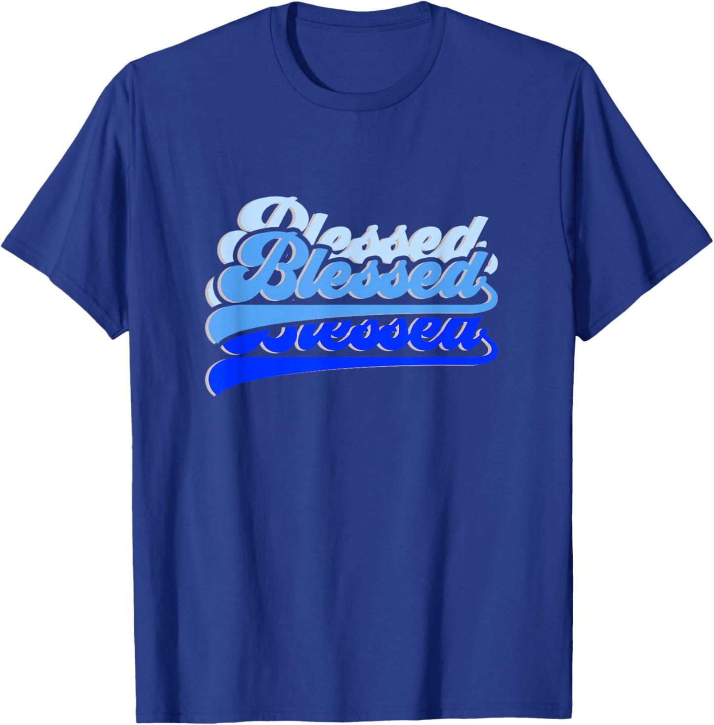 Blue Graphic So So Blessed Blue Graphic T-Shirt - T-Shirt | Royal