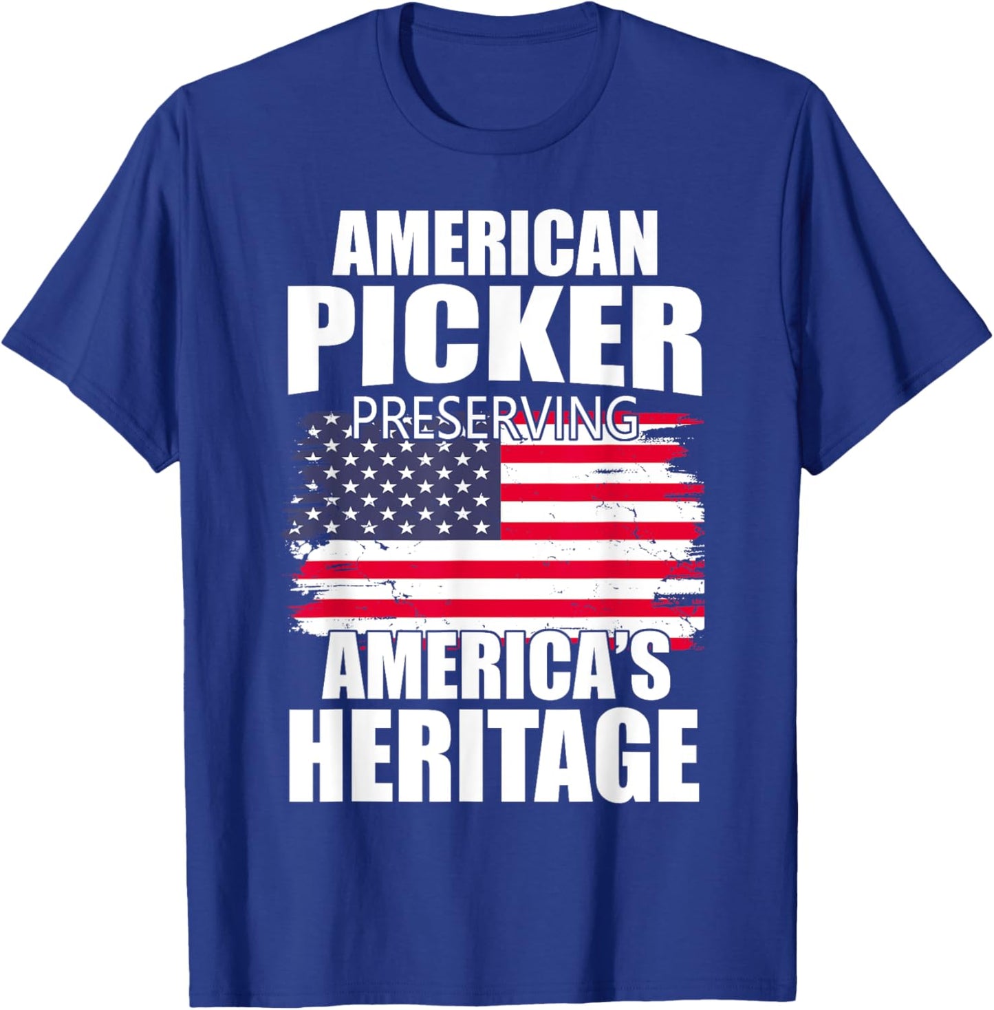 American Picker Preserving America's Heritage T-Shirt - T-Shirt | Royal