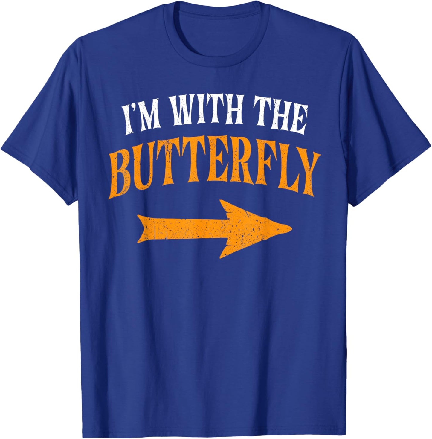 I'm With Butterfly Party Matching Couples Halloween Costume T-Shirt - T-Shirt | Royal