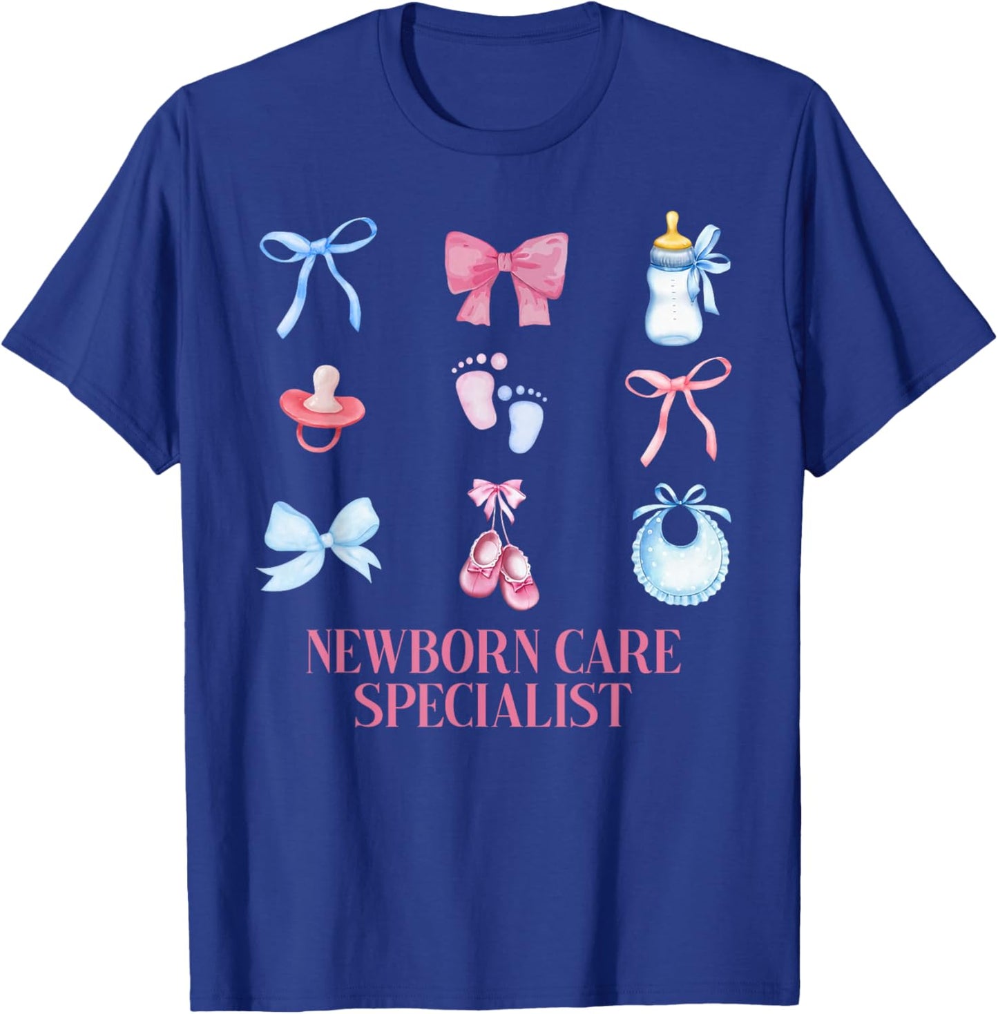 Coquette NCS Newborn Care Specialist Mother Baby Nurse T-Shirt - T-Shirt | Royal