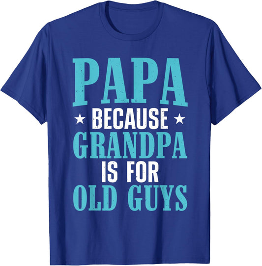 Funny Papa Design For Papa Men Grandpa From Grandkids Papa T-Shirt - T-Shirt | Royal