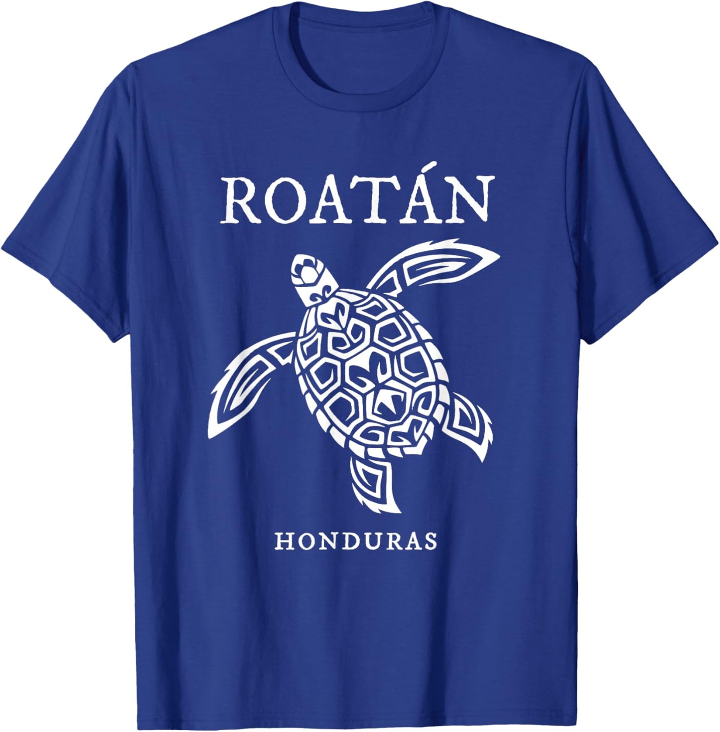 Vintage Roatan Honduras Sea Turtle Vacation Souvenir T-Shirt - T-Shirt | Royal