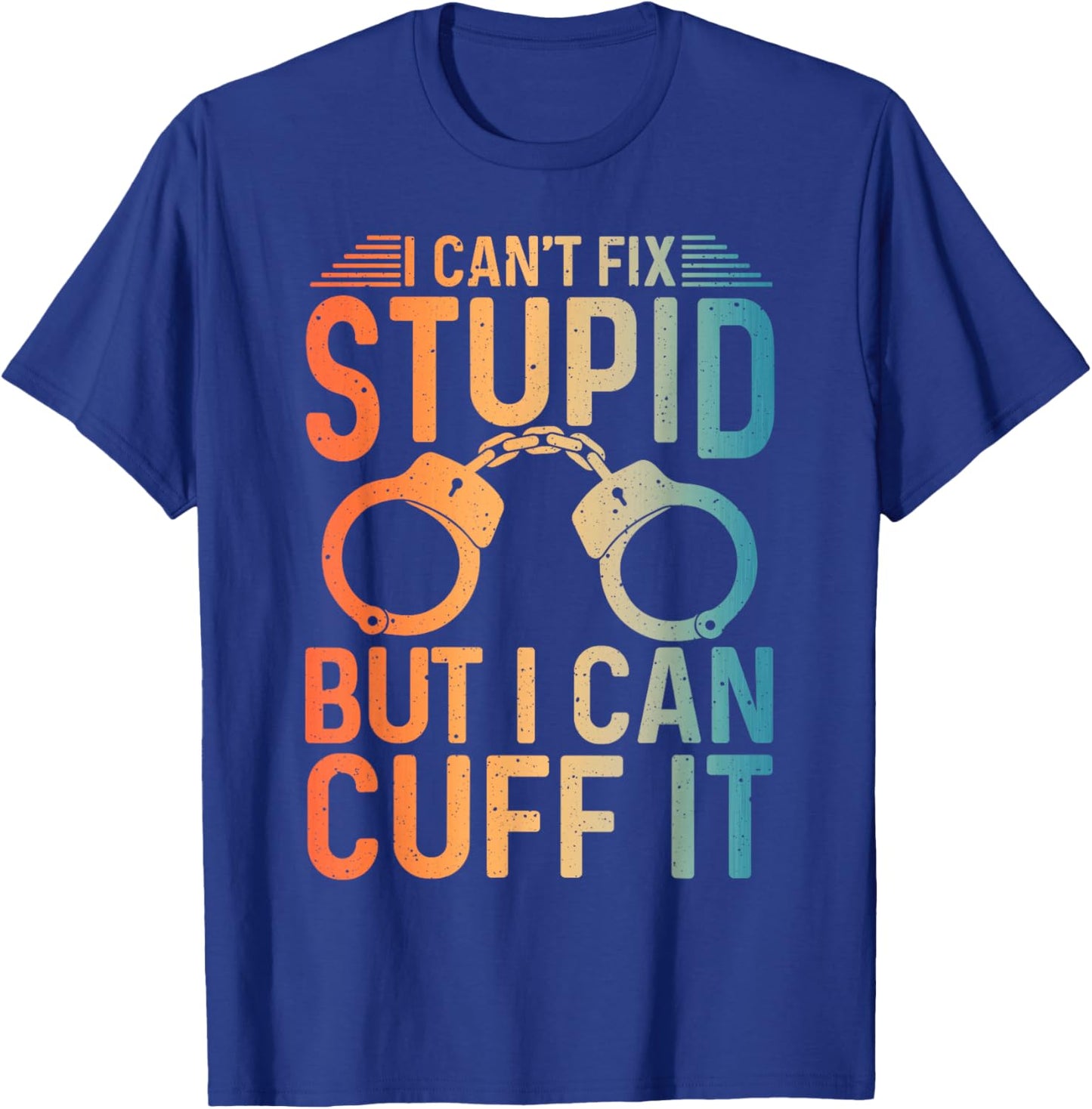 Funny Police Art Women Policeman Cop Police Officer T-Shirt - T-Shirt | Royal