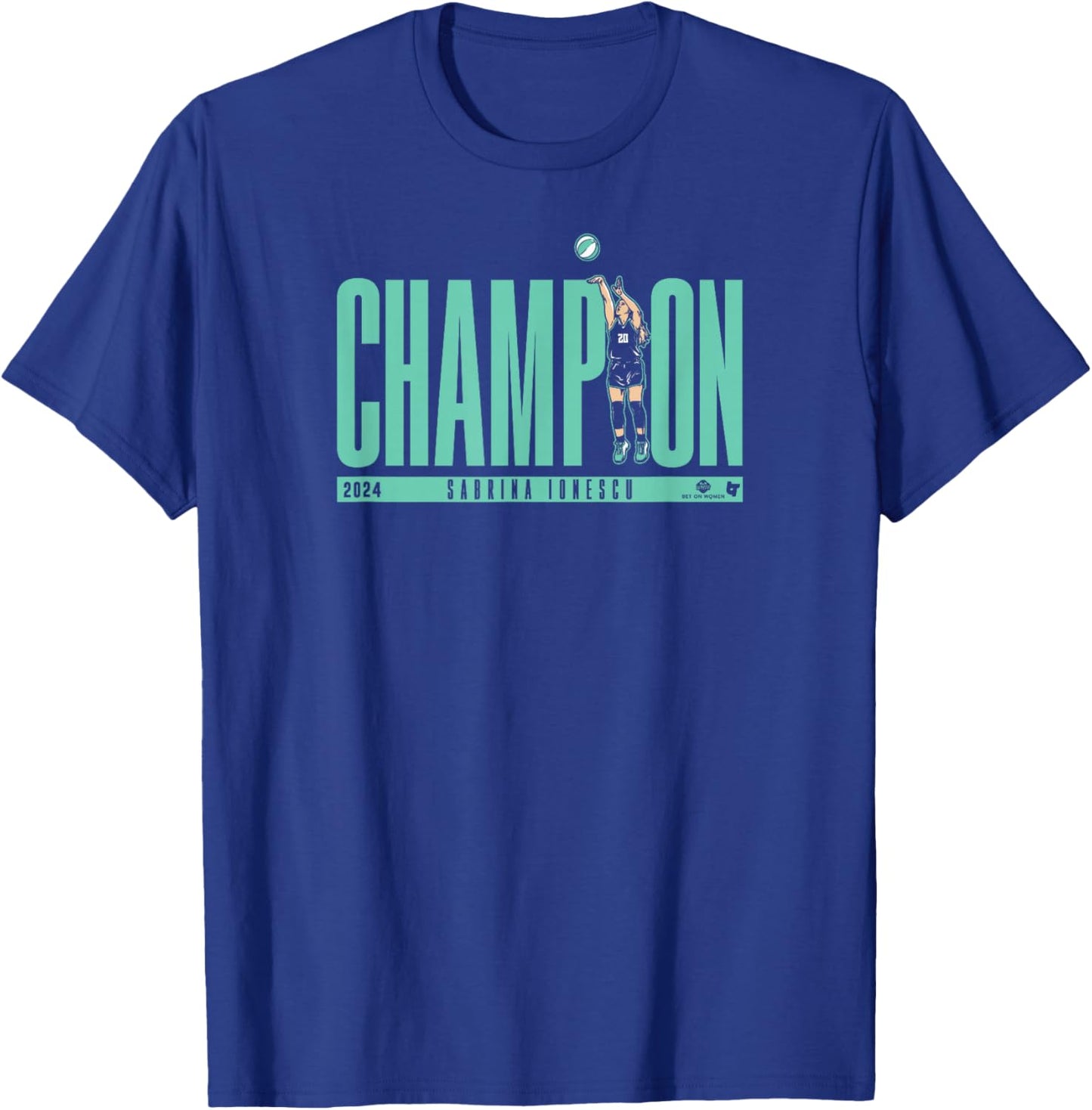 Sabrina Ionescu Champion - New York Basketball T-Shirt - T-Shirt | Royal