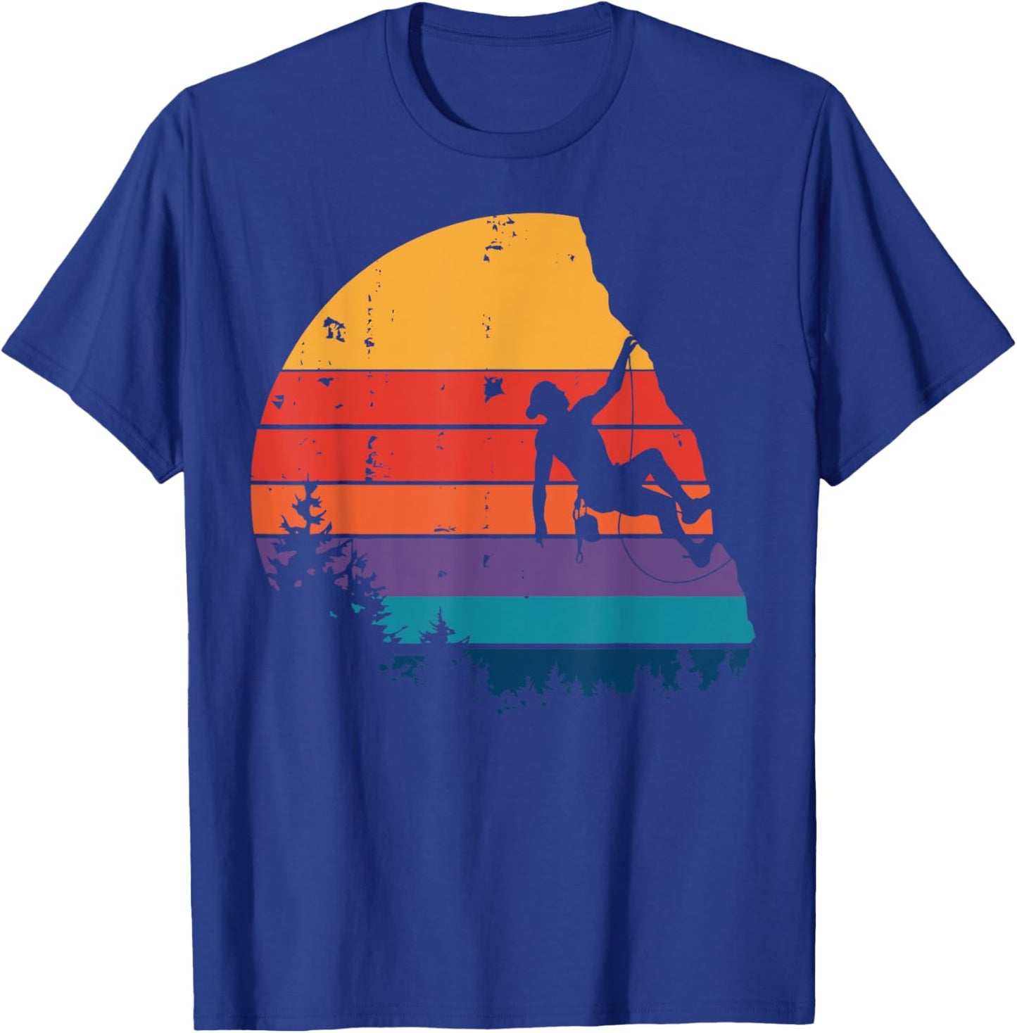 Vintage Bouldering Mountain Rock Climbing Gifts Climber Men T-Shirt - T-Shirt | Royal