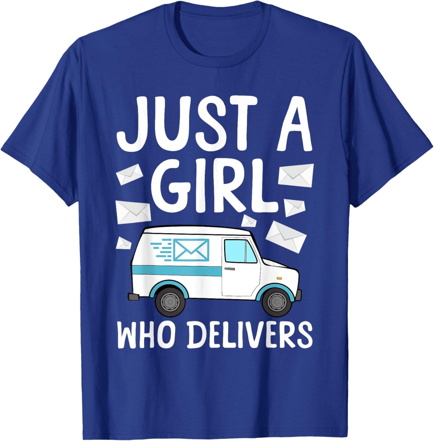 Mail Lady Design Girls Postal Worker Mail Carrier T-Shirt - T-Shirt | Royal