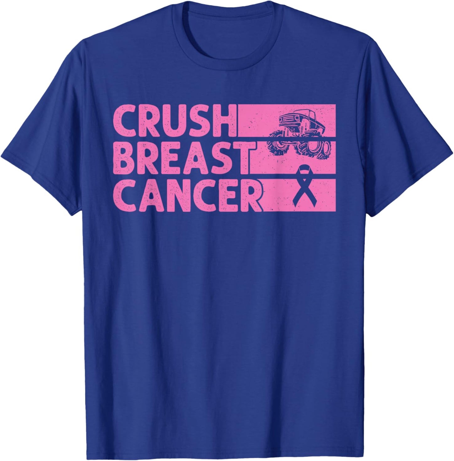 Crush Breast Cancer Awareness Women Men Boys T-Shirt - T-Shirt | Royal