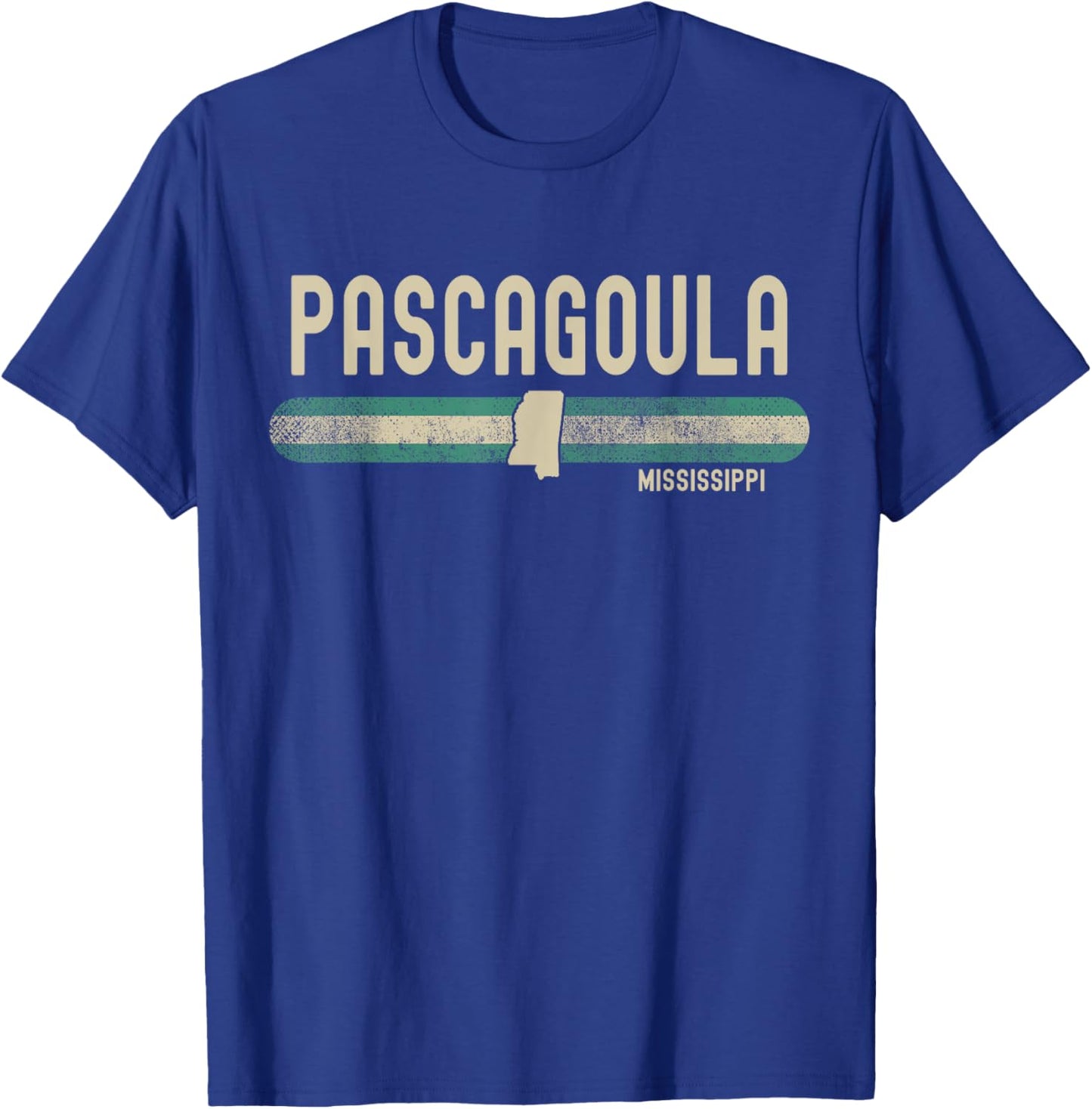 Pascagoula MS | Mississippi | Travel & 80s Style T-Shirt - T-Shirt | Royal