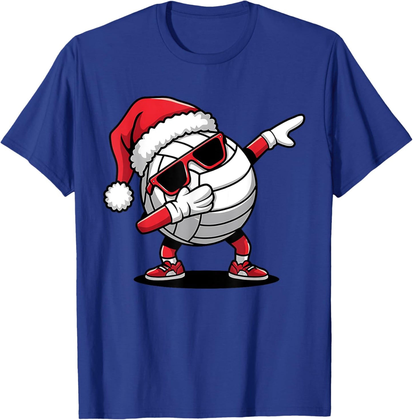 Funny Volleyball Ball Santa Hat Dabbing Xmas Pajamas Boys T-Shirt - T-Shirt | Royal