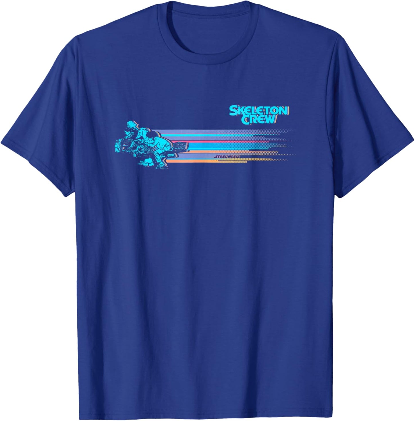 Star Wars Skeleton Crew Blue Galaxy Vintage Speeders T-Shirt - T-Shirt | Royal