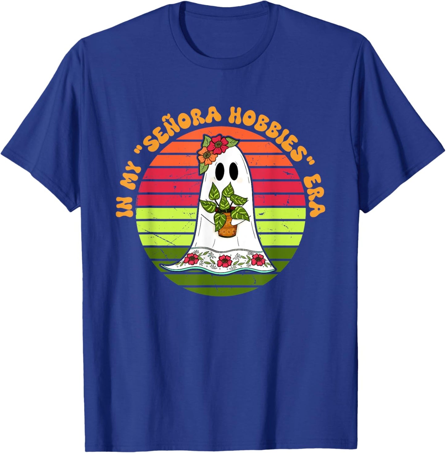 In My Senora Hobbies Era Cute Boo Halloween Design T-Shirt - T-Shirt | Royal
